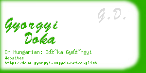 gyorgyi doka business card